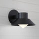 Oslo LED 8 inch Black Outdoor Wall Light in 10in.