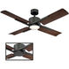 Cervantes 56 inch Oil Rubbed Bronze and Dark Walnut with Dark Walnut Blades Downrod Ceiling Fan in 2700K, Oil Rubbed Bronze Dark Walnut