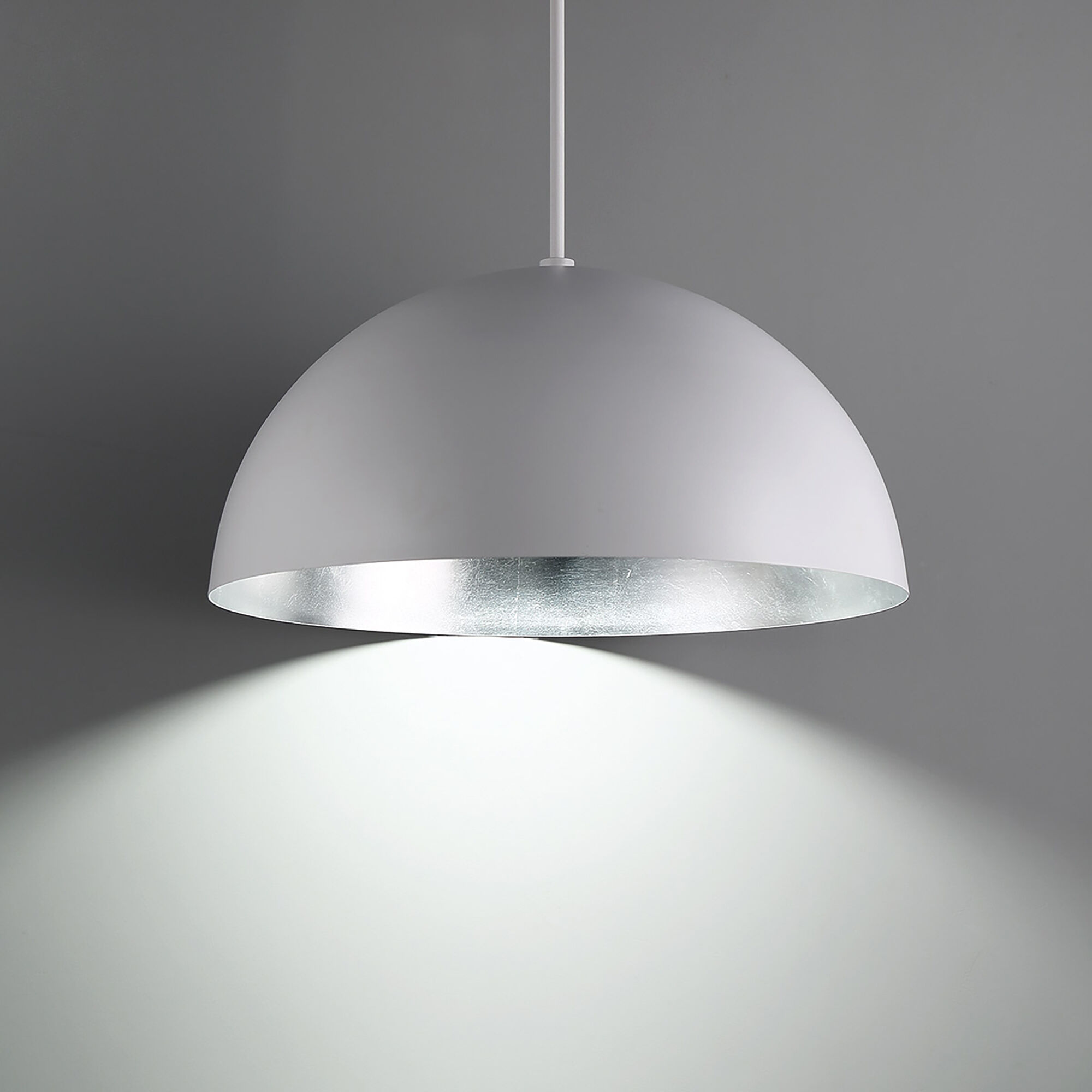 Modern Forms PD 55726 Yolo LED Pendant Silver Leaf White