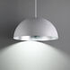 Yolo LED 23.63 inch White Silver Leaf Pendant Ceiling Light in 26in.