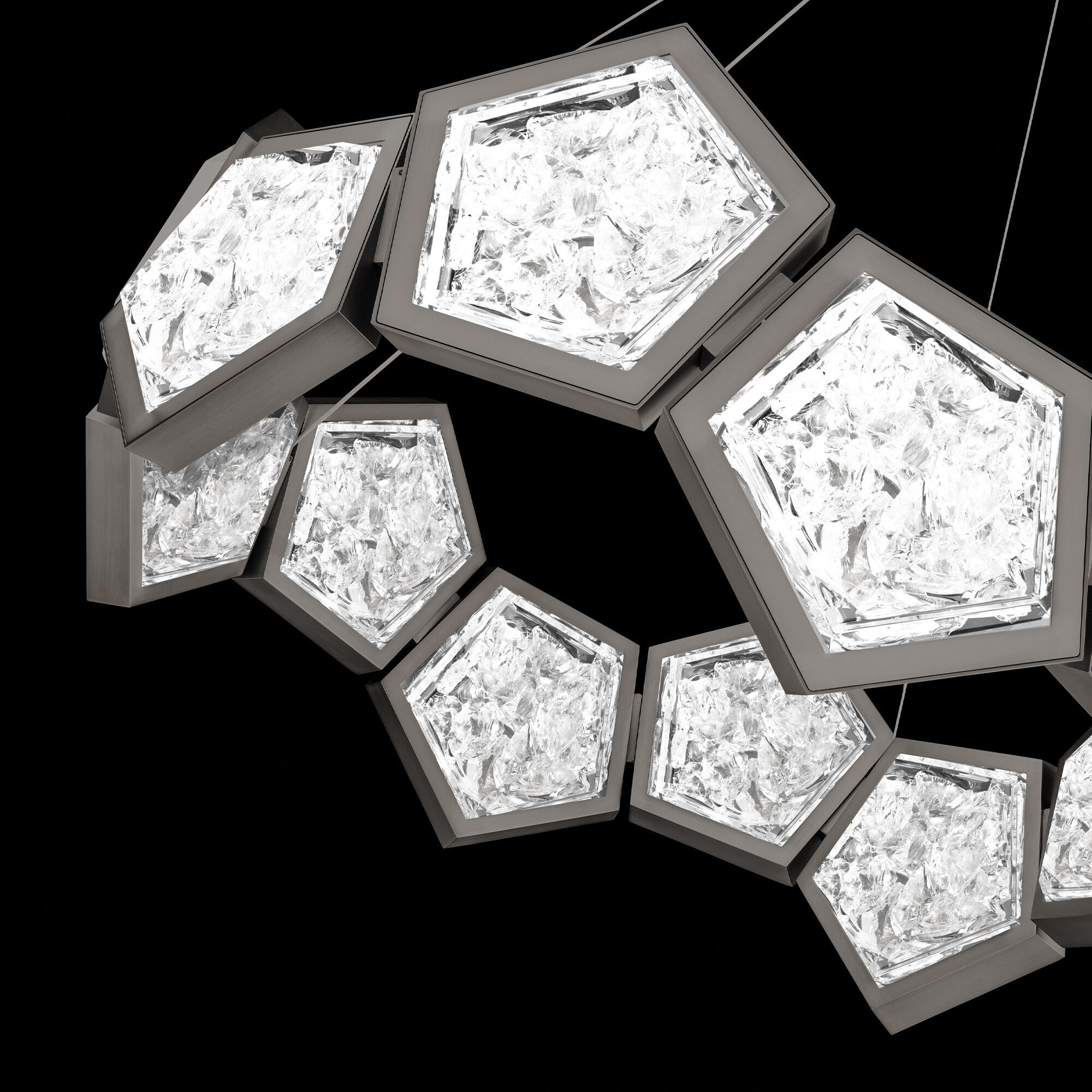 Starlight Starbright LED 11 inch Antique Nickel Chandelier Ceiling Light