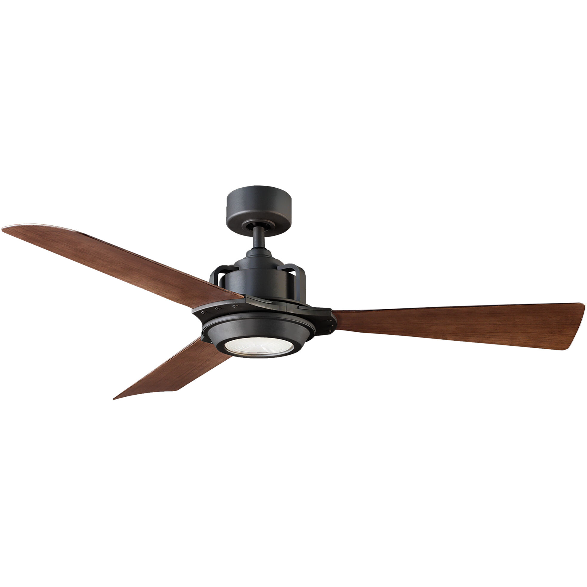 Osprey 56 inch Oil Rubbed Bronze and Dark Walnut with Dark Walnut Blades Downrod Ceiling Fan in 3500K, Oil Rubbed Bronze Dark Walnut