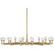 Glammis LED 33 inch Vintage Brass Chandelier Ceiling Light