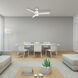 Axis 44 inch Matte White Downrod Ceiling Fan in 2700K