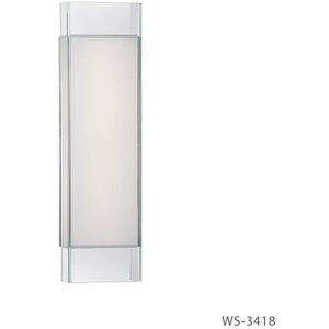 Cloud LED 18.1 inch Chrome Bath Vanity & Wall Light in 18in.