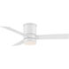 Axis 44 inch Matte White Flush Mount Ceiling Fan in 3000K