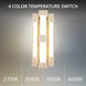 Conan LED 4 inch Beige Travertine and Aged Brass ADA Wall Sconce Wall Light