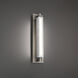 Stanchion LED 4 inch White Marble and Brushed Nickel ADA Wall Sconce Wall Light