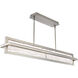 Atlantis LED 6 inch Antique Nickel Chandelier Ceiling Light in 47in.