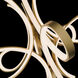 Fleur De Lis LED 56 inch Aged Brass Indoor Hanging Lighting Ceiling Light