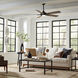Mykonos 5 60 inch Bronze and Dark Walnut with Dark Walnut Blades Downrod Ceiling Fan in 2700K, Bronze Dark Walnut