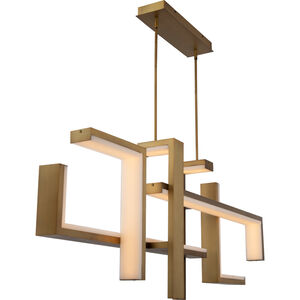 Jackal LED 8 inch Aged Brass Chandelier Ceiling Light