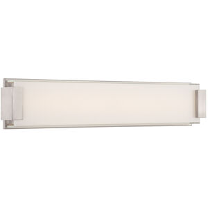 Polar LED 26 inch Brushed Nickel Bath Vanity & Wall Light in 26in.