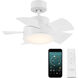 Vox 26 inch Matte White Downrod Ceiling Fan in 3500K