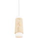 Chauncey LED 5.13 inch Beige Travertine and Aged Brass Mini-Pendant Ceiling Light in 4000K