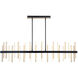 Harmonix LED 56 inch Black Aged Brass Chandelier Ceiling Light in 56in.