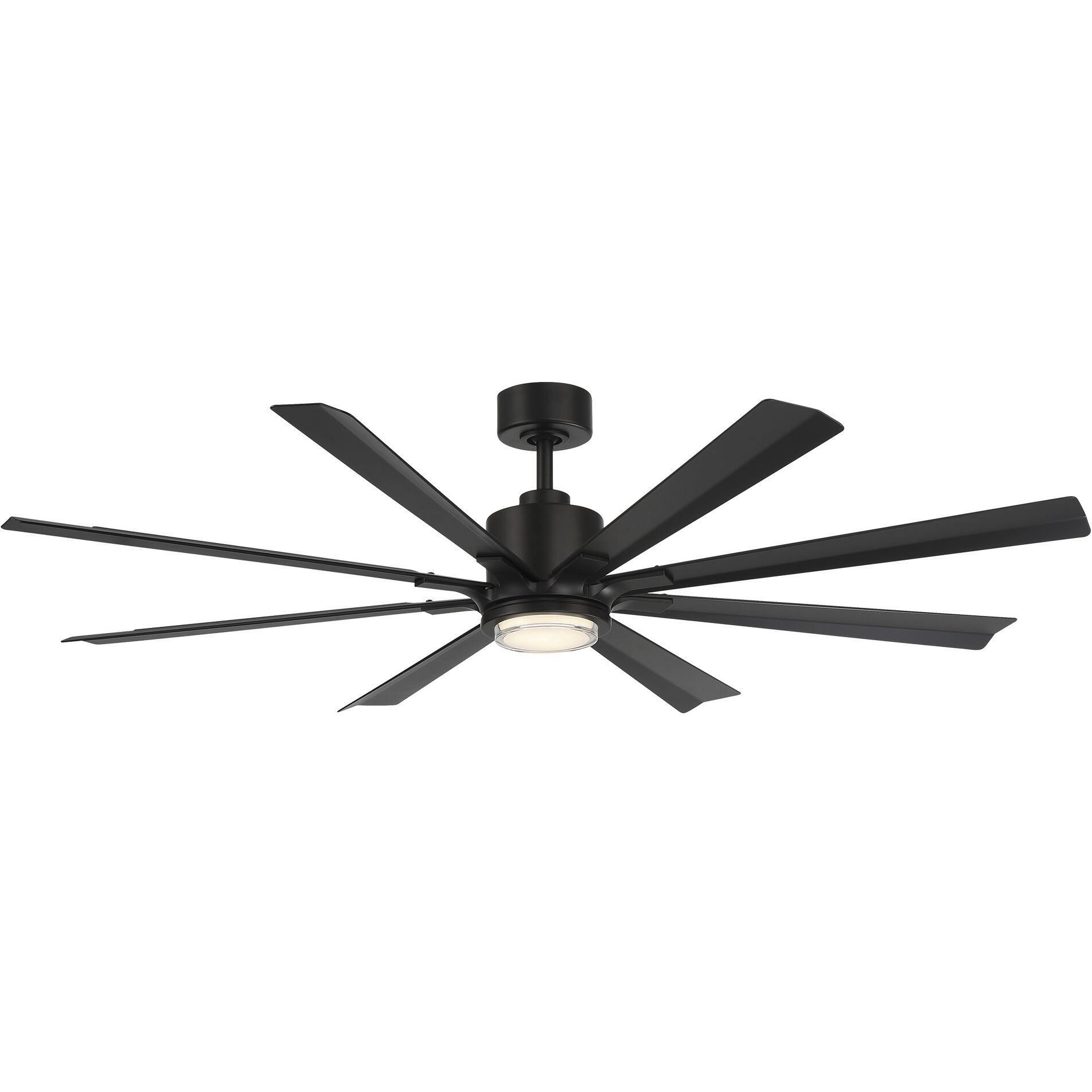 Size Matters 65 inch Matte Black Downrod Ceiling Fan