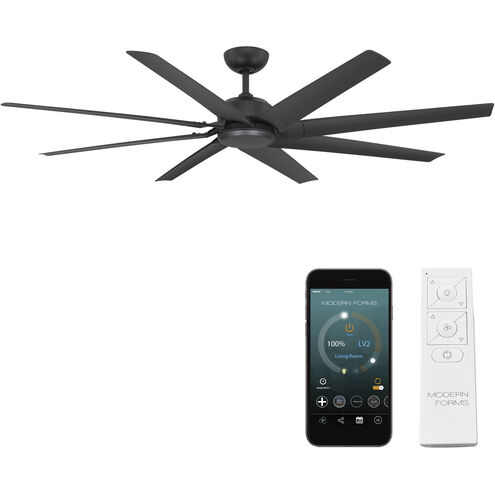 Roboto XL 70 inch Matte Black Downrod Ceiling Fan