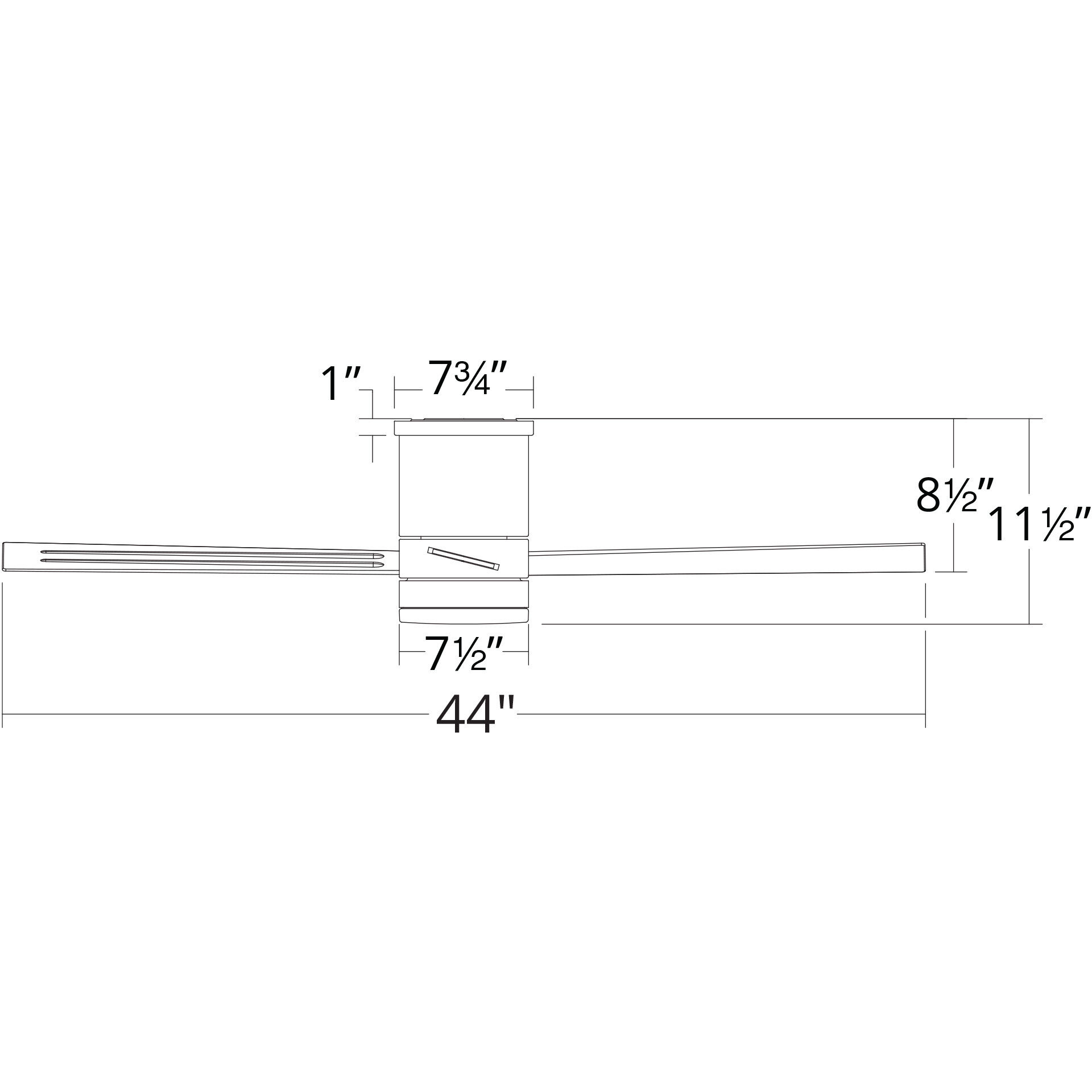 Axis 44 inch Matte White Flush Mount Ceiling Fan in 3000K