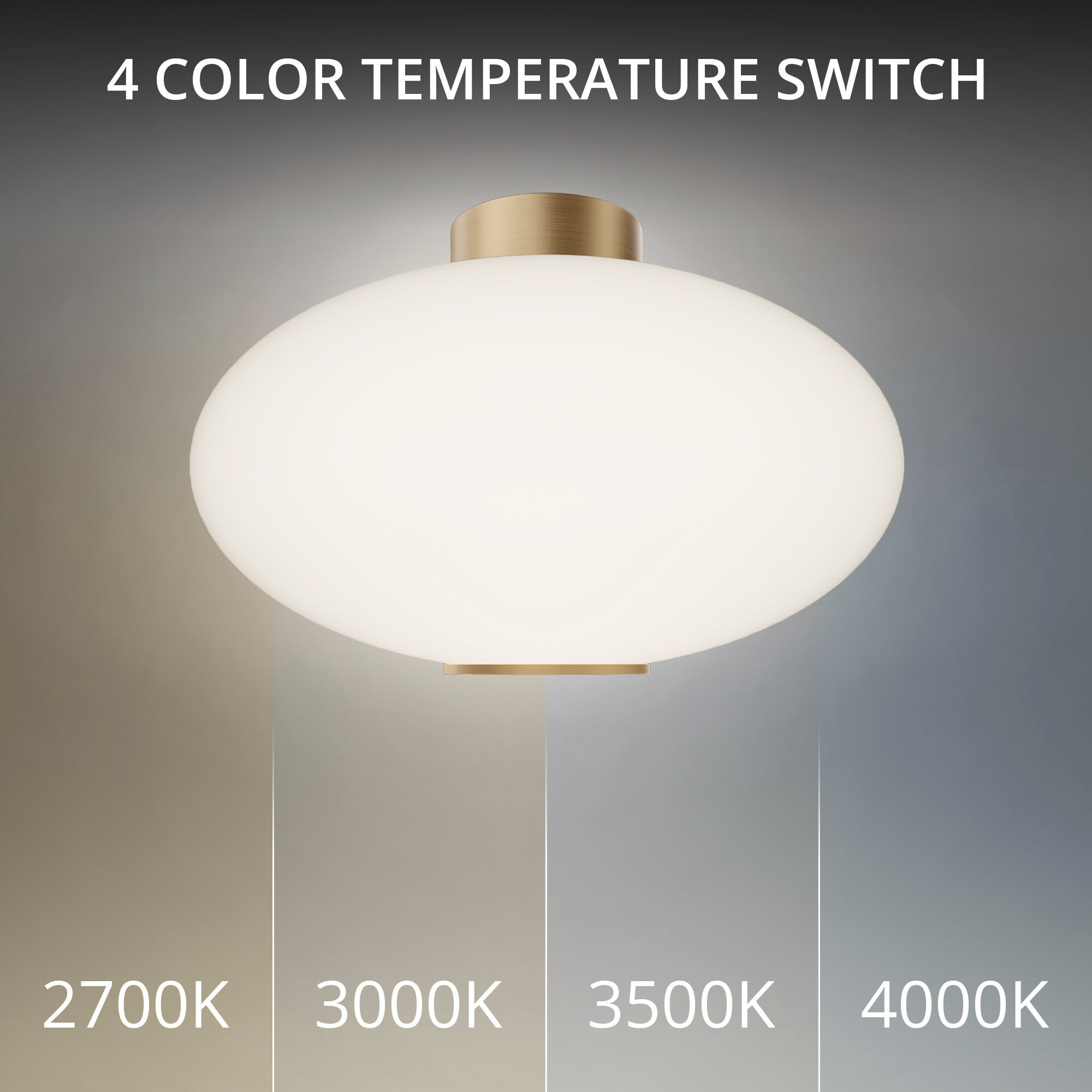 Illusion LED 22.1 inch Aged Brass Indoor Ceiling Lighting in 3500K