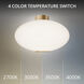 Illusion LED 22.1 inch Aged Brass Indoor Ceiling Lighting in 3500K