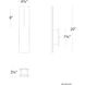 Aegis 1 Light 20 inch Black Outdoor Wall Light in 3000K