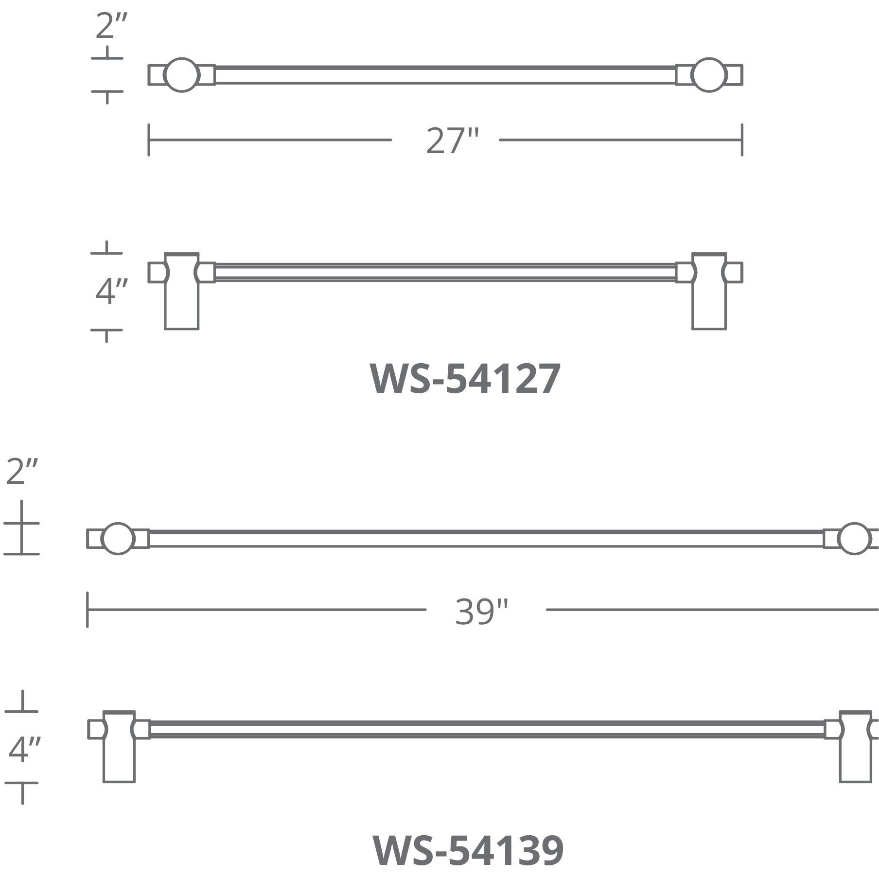 Cadence LED 27 inch Brushed Nickel Bath Vanity & Wall Light in 27in.