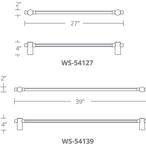Cadence LED 27 inch Brushed Nickel Bath Vanity & Wall Light in 27in.