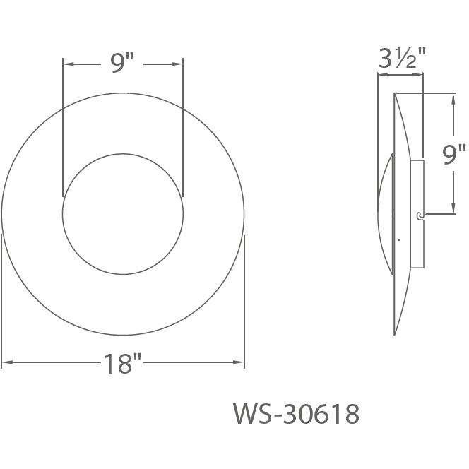 Blaze Wall Sconce Wall Light in 18in., Gold Leaf