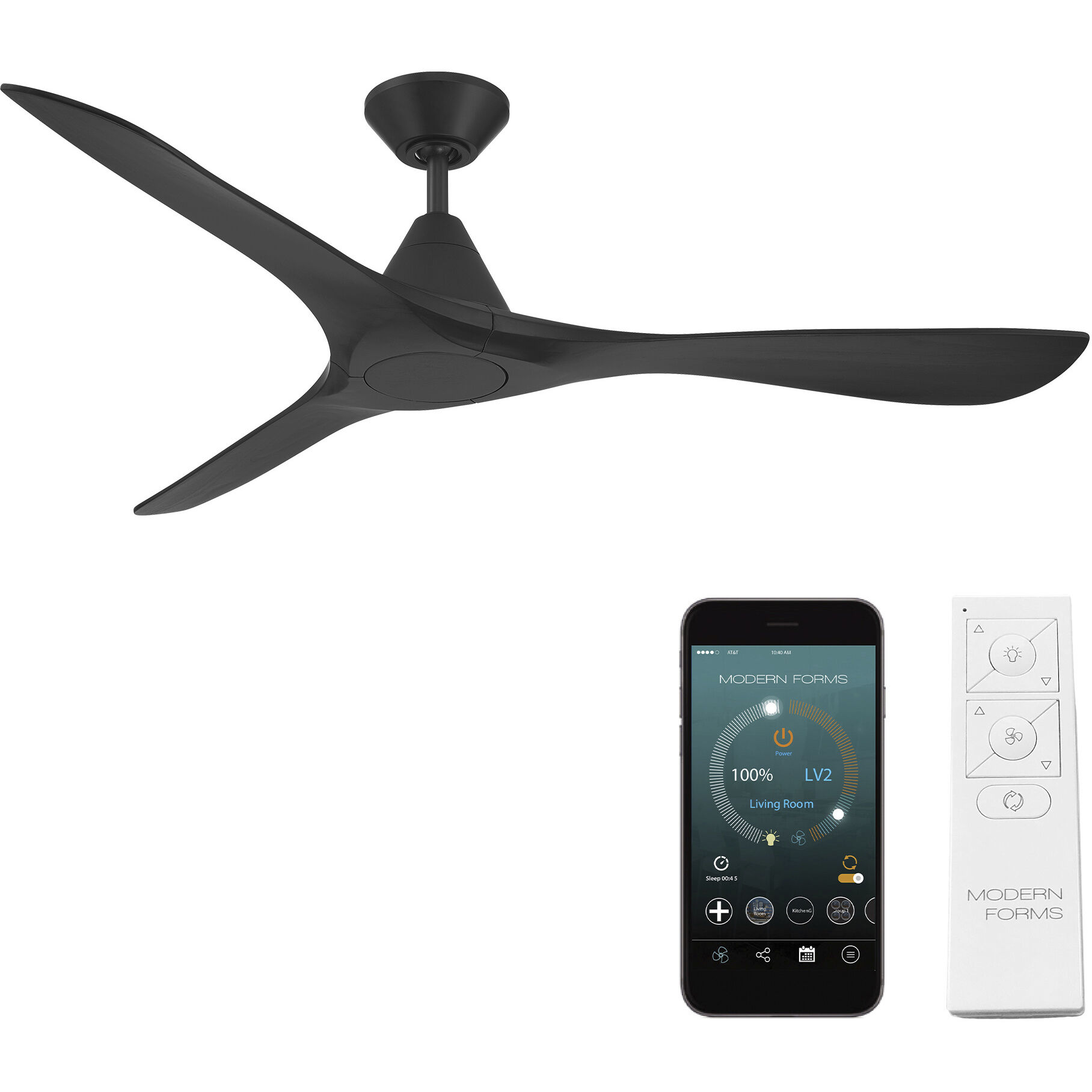 Carve 60 inch Matte Black Downrod Ceiling Fan