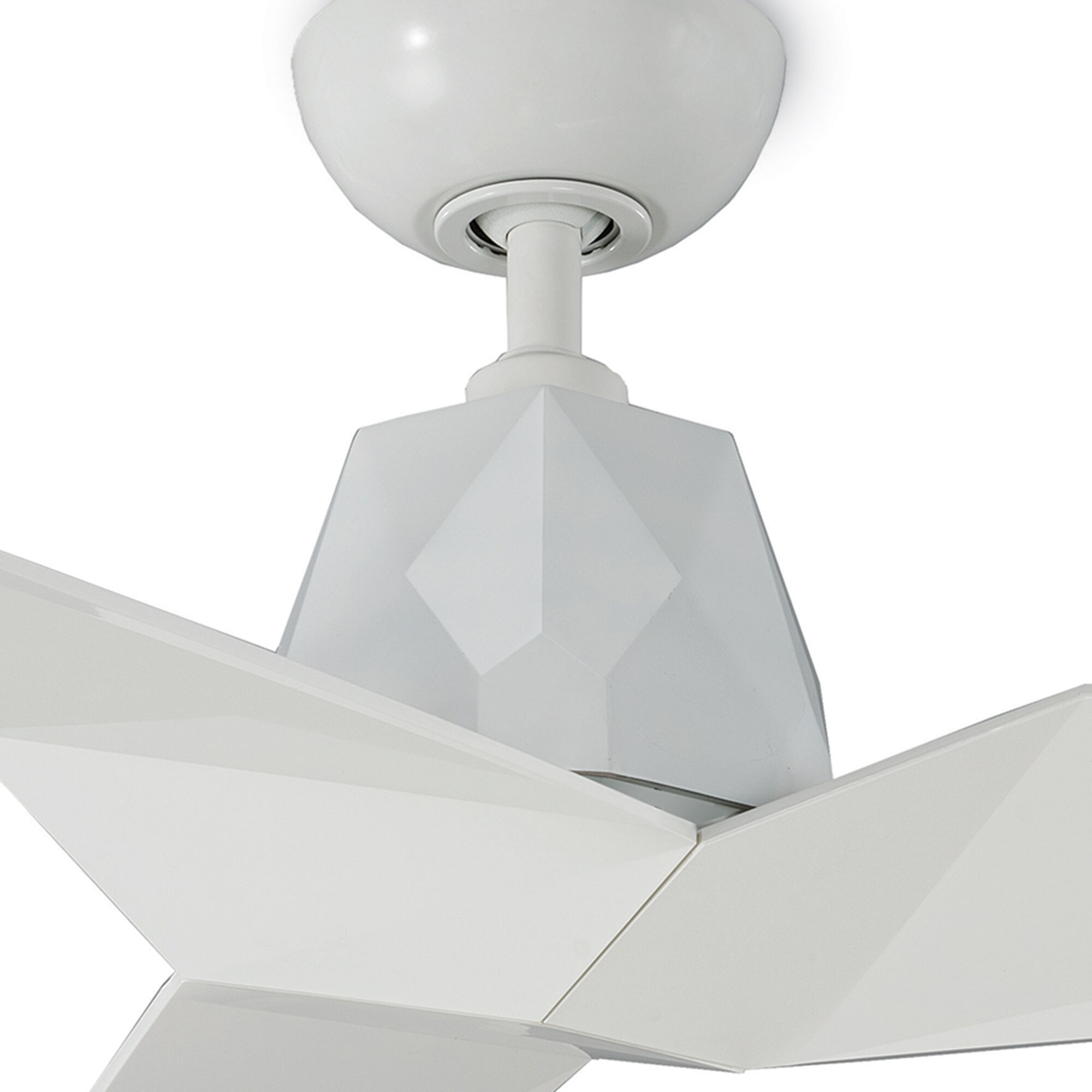 Vortex 60 inch Gloss White Downrod Ceiling Fan, Smart Ceiling Fan