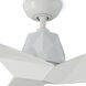 Vortex 60 inch Gloss White Downrod Ceiling Fan, Smart Ceiling Fan