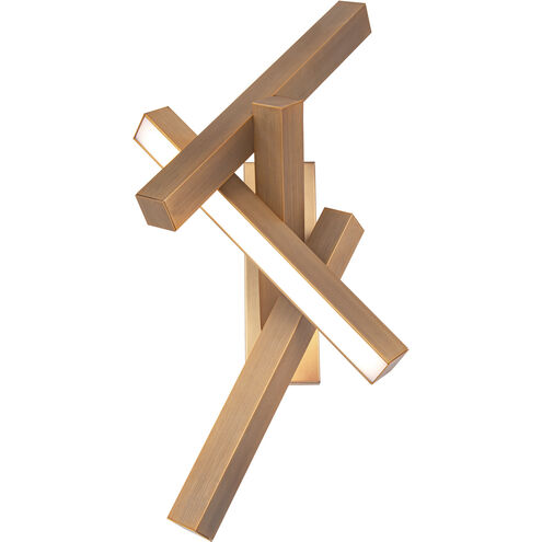 Chaos Wall Sconce Wall Light in Aged Brass