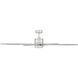 Renegade 66 inch Brushed Nickel Titanium with Titanium Blades Downrod Ceiling Fan in 3500K