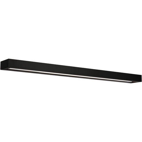 Open Bar LED 37 inch Black Bath Vanity & Wall Light in 3000K, 37in.