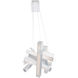 Chaos LED 21.25 inch Brushed Aluminum Chandelier Ceiling Light in 21in., 11