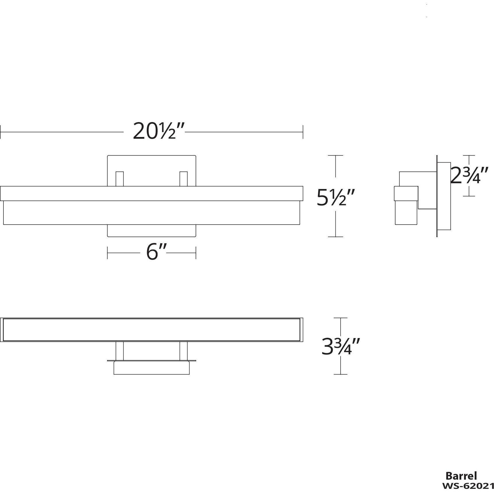Minx LED 20.5 inch Brushed Nickel Bath Vanity & Wall Light in 21in.