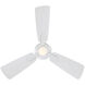 Mykonos 3 52 inch Matte White Downrod Ceiling Fan in 3500K