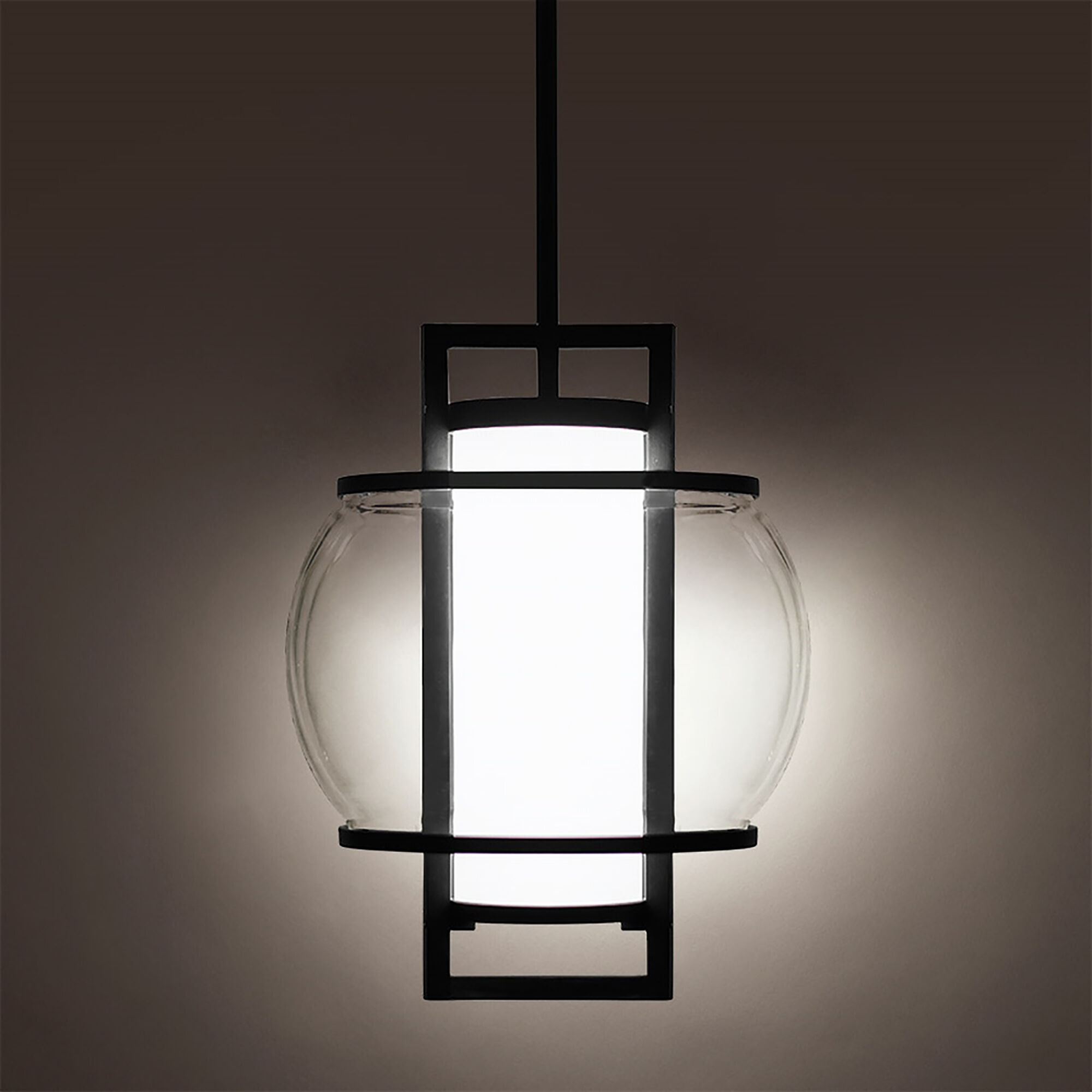 Lucid LED 11 inch Black Outdoor Pendant