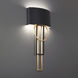 Sartre LED 4 inch Black and Aged Brass ADA Wall Sconce Wall Light