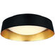 Gilt LED 18 inch Black Gold Leaf Flush Mount Ceiling Light