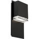 Draped 1 Light 12 inch Black Outdoor Wall Light in 4000K