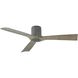 Aviator 54 inch Graphite and Weathered Gray with Weathered Gray Blades Flush Mount Ceiling Fan in Graphite Weathered Gray, Flush Mounted, Smart Ceiling Fan