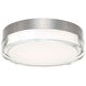 Pi LED 9 inch Stainless Steel Flush Mount Ceiling Light in 3500K, 9in.