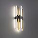 Harmonix LED 7.13 inch Black and Aged Brass Bath Vanity & Wall Light