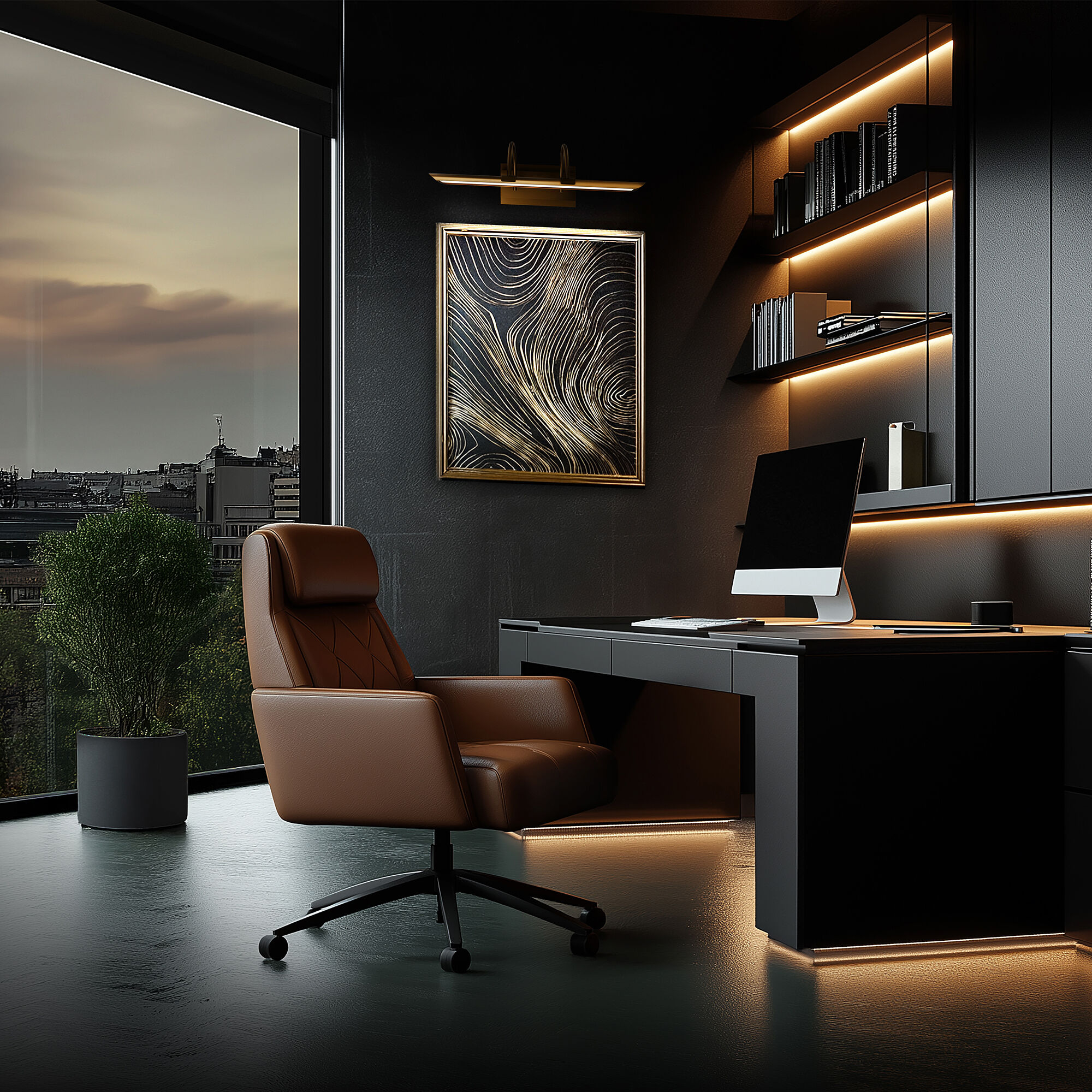 Ansel Indoor Wall Lighting in 3000K, Black