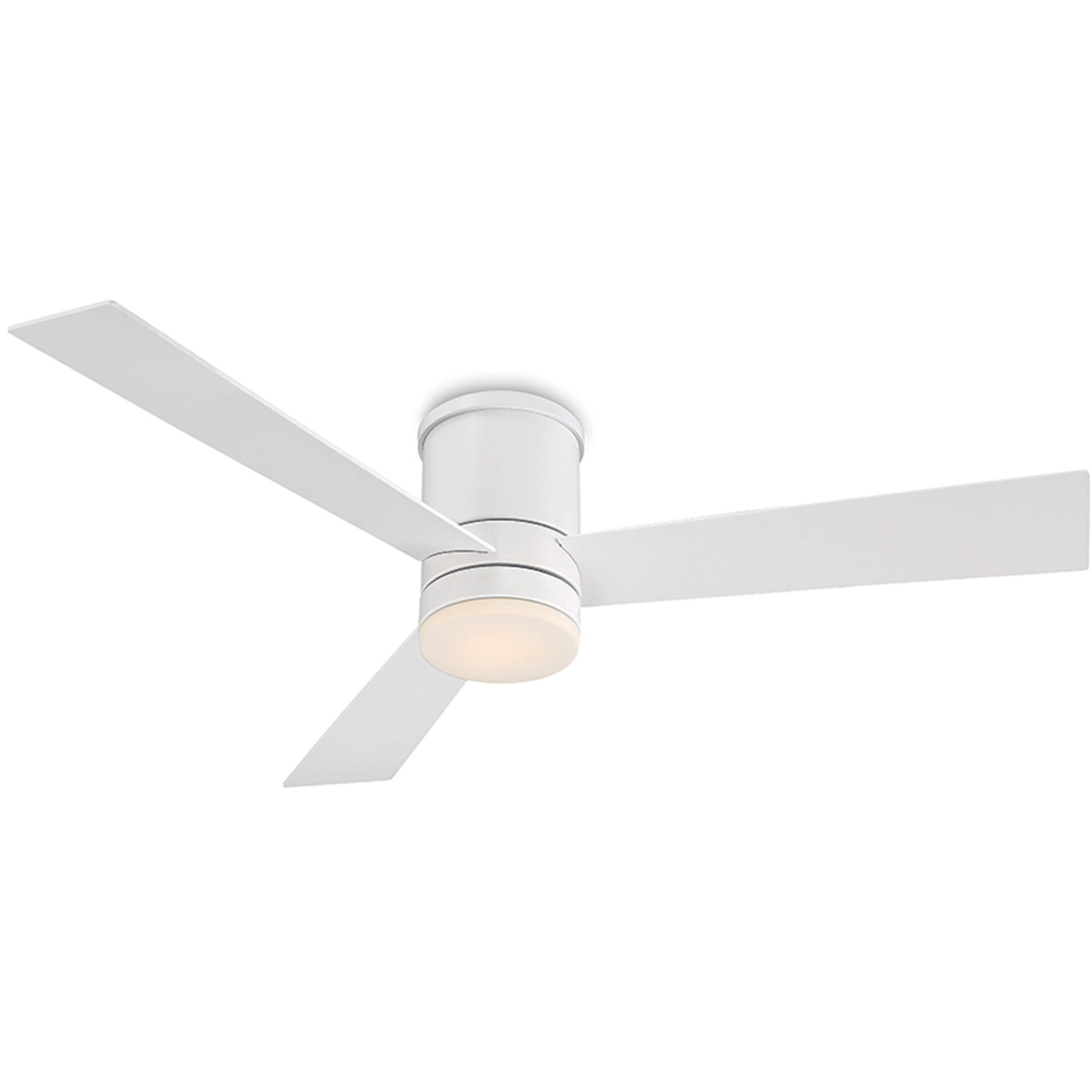 Axis 52 inch Matte White Flush Mount Ceiling Fan in 3000K, Flush Mounted, Smart Ceiling Fan