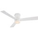 Axis 52 inch Matte White Flush Mount Ceiling Fan in 3000K, Flush Mounted, Smart Ceiling Fan