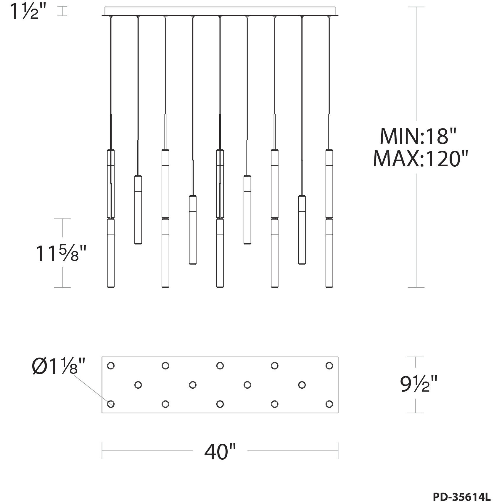 Magic 14 Light 10 inch Polished Nickel Multi-Light Pendant Ceiling Light
