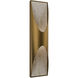 Kastlerock LED 4 inch Beige Travertine and Aged Brass ADA Wall Sconce Wall Light